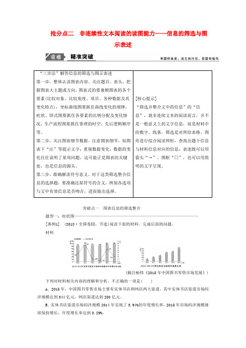 2019年高考语文高分技巧二轮复习专题：四抢分点二非连续性文本阅读的读图能力讲义 含解析