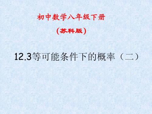 12.3等可能条件下的概率(二)