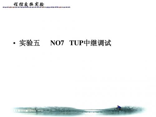 实验五  NO7   TUP中继调试