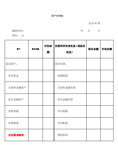 一般企业财务报表格式适用于已执行新金融准则新收入准则和新租赁准则的企业