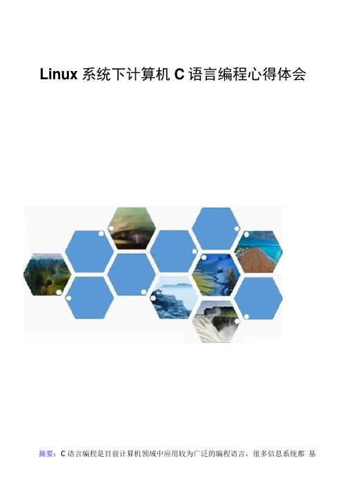 Linux系统下计算机C语言编程心得体会