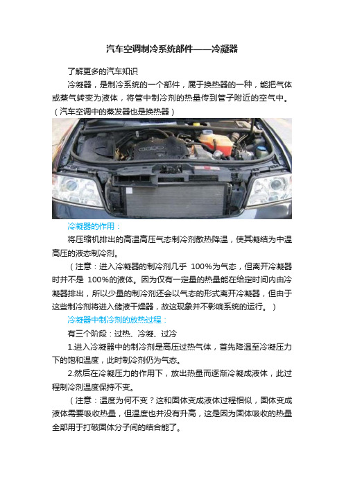 汽车空调制冷系统部件——冷凝器