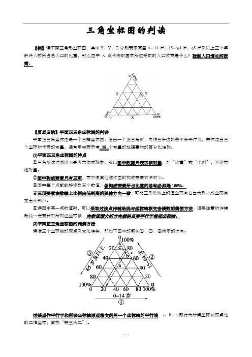 高中地理三角坐标图判读