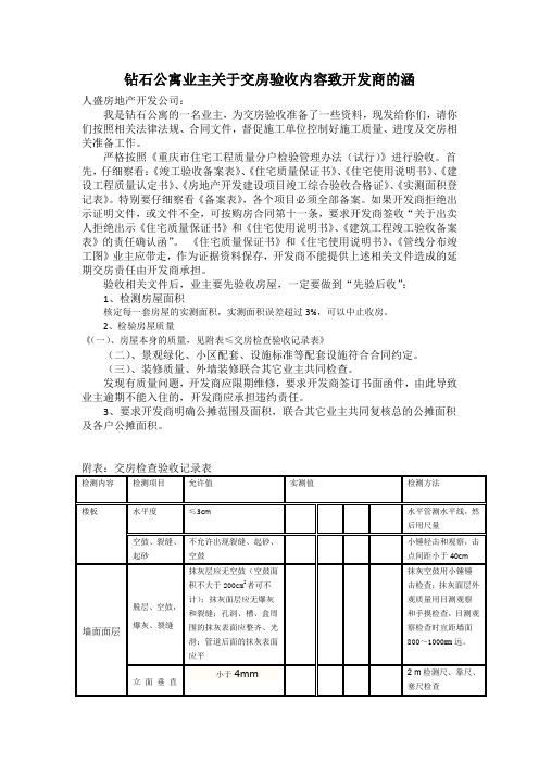 交房检查验收记录表.doc