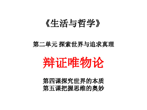 辩证唯物论复习课件--21学年高中政治人教版必修四生活与哲学