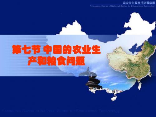 高考一轮复习课件系列中国地理部分第七节 中国的农业