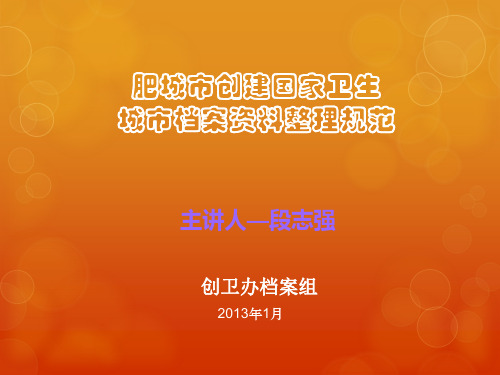 创卫档案整理标准与规范定 (1)汇总