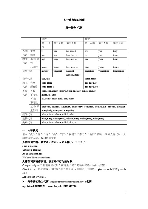 人称代词、名词、名词所有格、冠词、动词以及时态