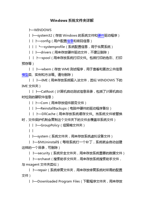 Windows系统文件夹详解