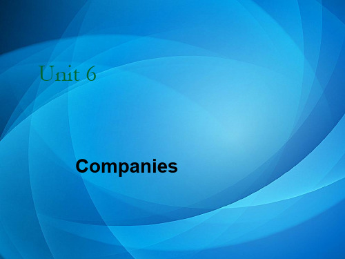 初级商务英语听说  unit 6 Companies