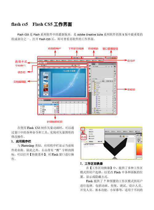 flash cs5  Flash CS5工作界面