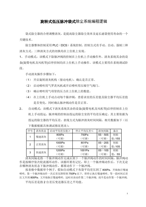 布袋除尘系统逻辑