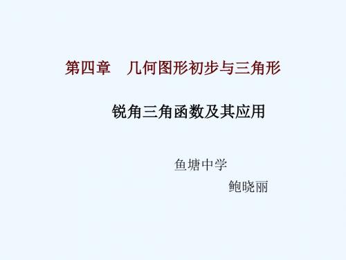 数学人教版九年级下册锐角三角函数及应用