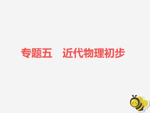 2019届高考物理二轮复习第一部分专题五近代物理初步课