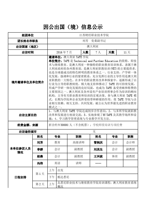 因公出国境信息公示