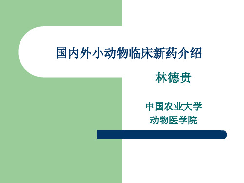 4 国内外小动物临床新药介绍