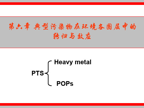 第六章 典型污染物在环境各圈层中的转归与效应