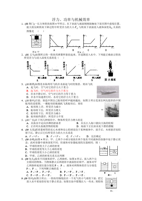 浮力与机械效率