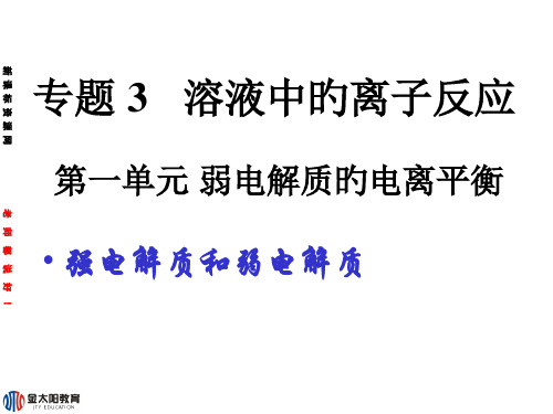 化学：311《强电解质和弱电解质》(苏教版选修4)省名师优质课赛课获奖课件市赛课一等奖课件