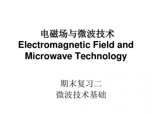 电磁场和微波技术复习2-精品文档