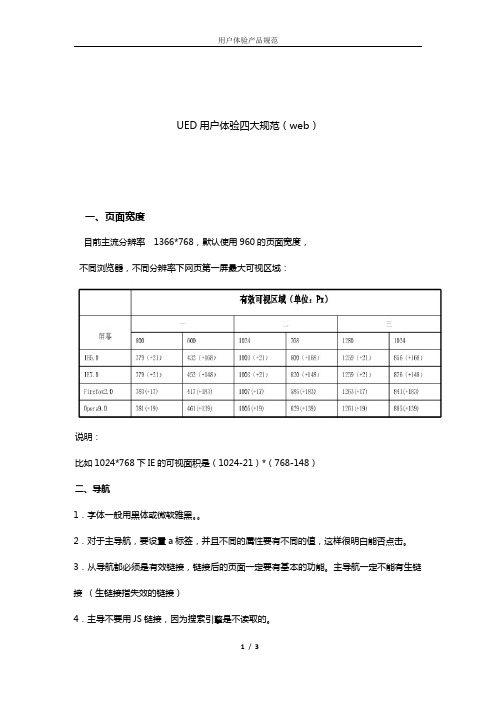 UED四大规范