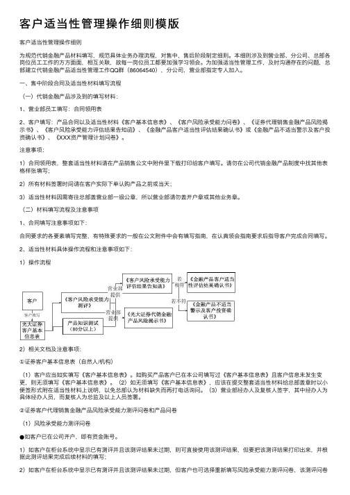 客户适当性管理操作细则模版