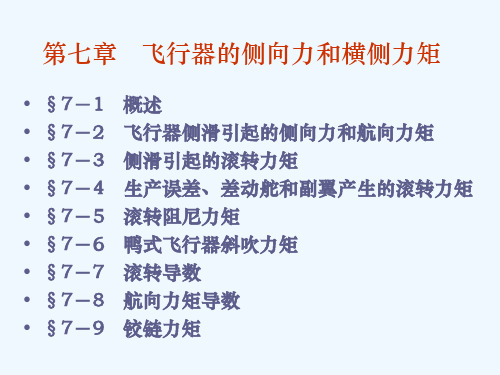 飞行器空气动力工程计算方法第七章