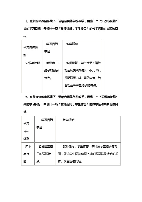 综合教育技术2012评价题最新