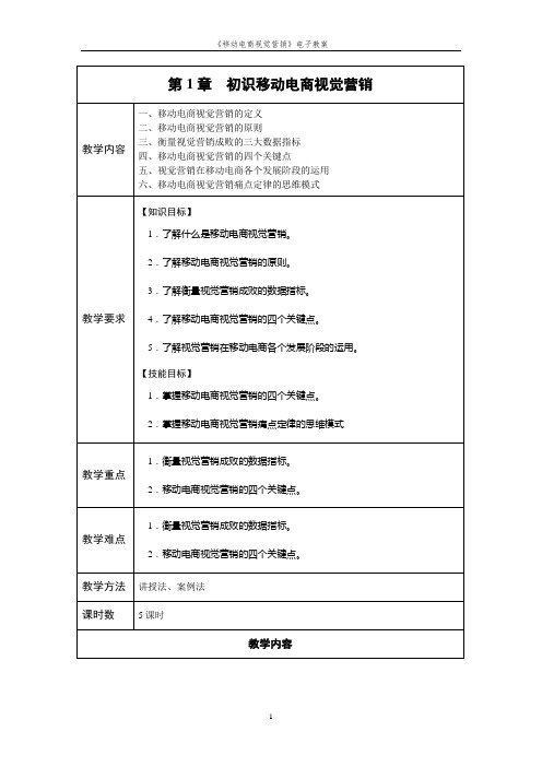 《移动电商视觉营销》电子教案.doc