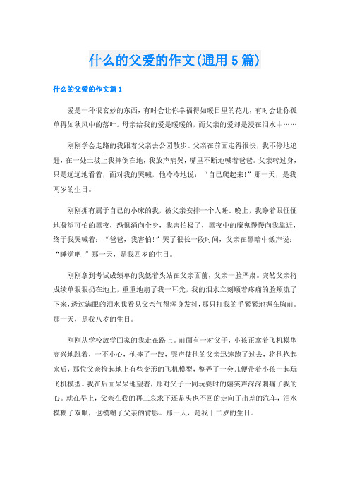 什么的父爱的作文(通用5篇)