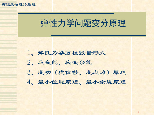 有限元法理论基础弹力变分原理教学内容