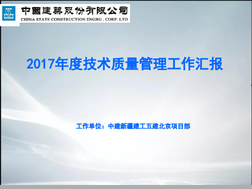 2017年技术质量管理工作汇报(最新整理).ppt