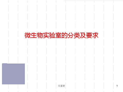 微生物实验室的分类及要求