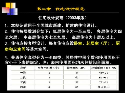 第二章 住宅设计规范