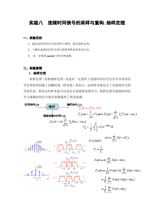 实验八 连续信号与系统频域分析的MATLAB实现2