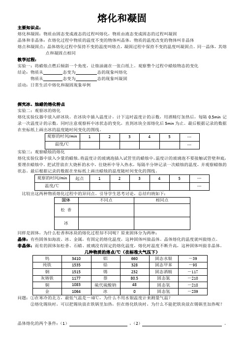 熔化和凝固