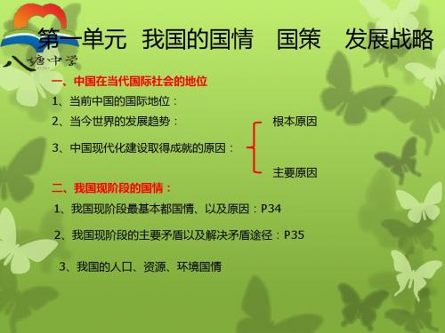 国情国策发展战略复习资料