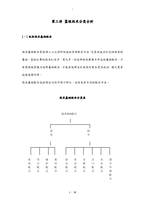 篮球战术分类分析(进攻与防守)