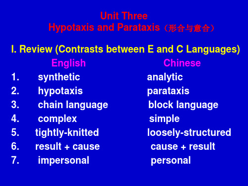 Unit 3形合与意合