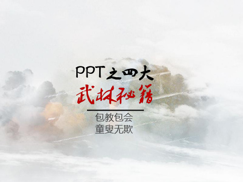 ppt之四大武林秘籍PPT模板