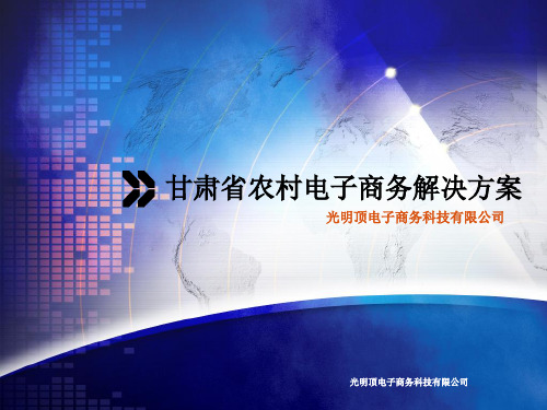 甘肃省农村电子商务解决方案