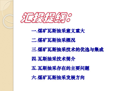 煤矿瓦斯抽采现状与发展方向煤矿瓦斯排放与利用