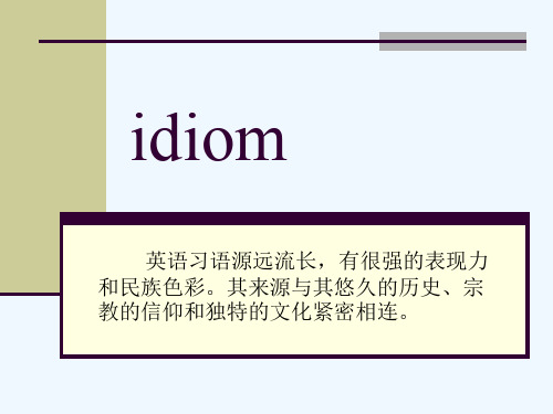 英语习语idiom