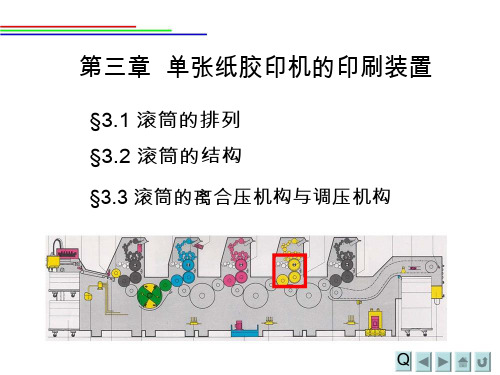 印刷设备 第3章单张纸胶印机的印刷装置