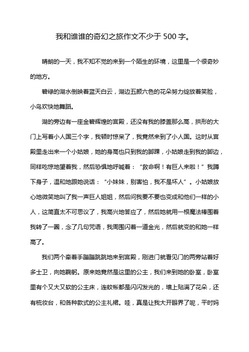 我和谁谁的奇幻之旅作文不少于500字。