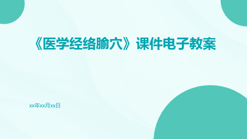 《医学经络腧穴》课件电子教案