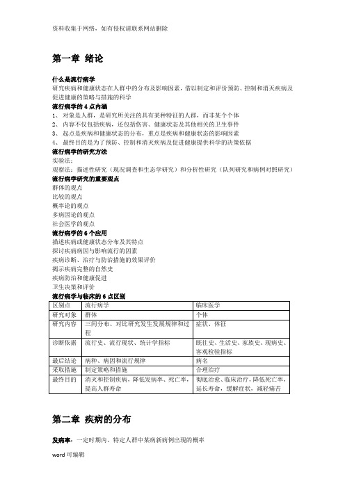 流行病学讲课教案