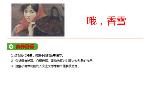 人教版高中语文必修1教学课件:第一单元 第3课 哦,香雪