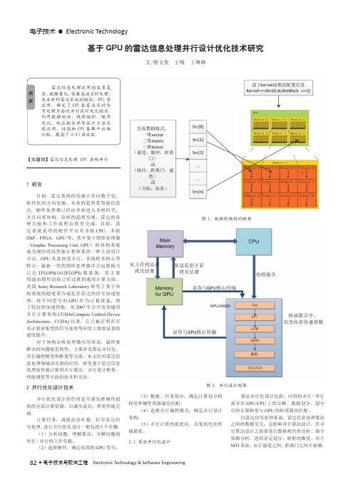 基于GPU的雷达信息处理并行设计优化技术研究