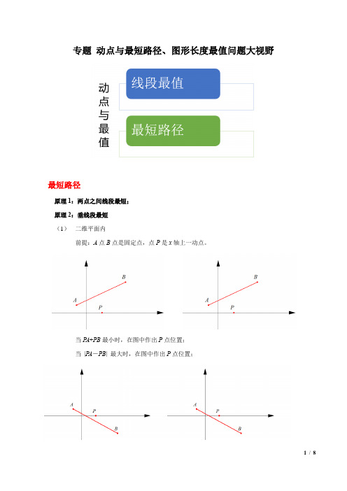 八年级下册数学重难点题型(人教版)专题 动点与最短路径、图形长度最值问题大视野(原卷版)